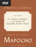 La America Ahistorica y Sin Mundo Del Humanista Ernesto Grassi