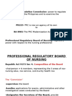 Professional Regulatory Board of Nursing: The "Commision"