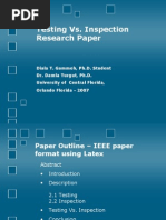 Testing vs. Inspection Research Paper