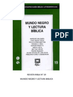 Ribla 19 - Mundo Negro y Lectura Biblica