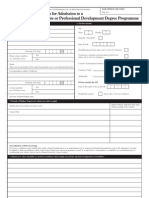 Application Form For PG PDF