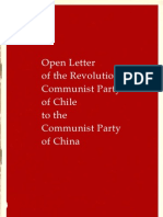 Open Letter of The Revolutionary Communist Party of Chile To The Communist Party of China