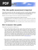 White Paper - Video Quality - AcceptTV