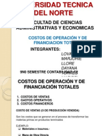 Costos de Operacion y de Financiacion