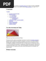 Existen Dos Teoremas en Relación A La Geometría Clásica Que Reciben El Nombre de Teorema de Thales