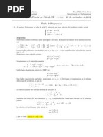 Corrección, Segundo Parcial Cálculo III, 29 de Noviembre de 2012