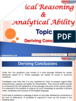 Logical Reasoning and Analytical Ability Deriving Conclusions