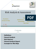 Risk Analysis & Assessment