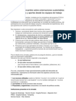 Jornada de Intercambio Sobre Externacione Ssustentables-Conclusiones