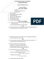 ANALOG & DIGITAL INTEGRATED CIRCUIT (ADIC) Model Question Paper