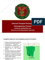 External Transport Process in Heterogeous Reactions