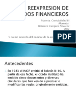 Reexpresion de Estados Financieros