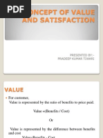 Concept of Value and Satisfaction