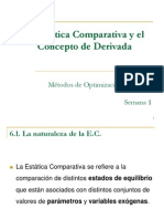 Estatica Comparativa y El Concepto de Derivada