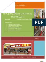 Proceso Administrativo de Mcdonald