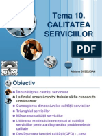 Tema 10. Calitatea Serviciilor