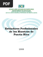 Estándares Profesionales de Los Maestros de Puerto Rico