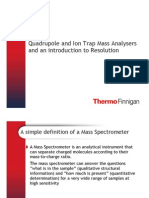 Quadrupole and Ion Trap Mass Analysers and An Introduction To Resolution