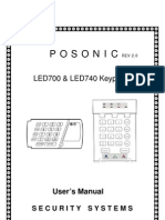 Posonic HomeAlarm PS-LED700, PS-LED740 User Manual - Rev2.0