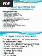 Types of Companies and Corporate Positions