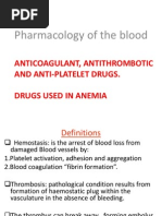 Pharmacology of The Blood