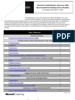 MCM SQL2008 Pre Reading v3