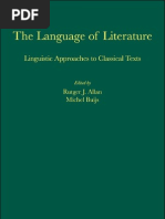 ALLAN J R BUIJS M 2007 The Language of Literature