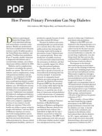 How Proven Primary Prevention Can Stop Diabetes