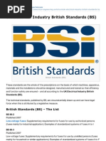 UK Electrical Industry British Standards BS