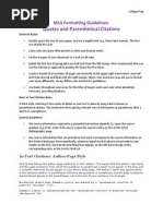 Mla Formatting Guidelines