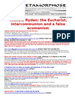 VASSULA RYDEN-THE EUCHARIST AND INTERCOMMUNION ONE DATE AND PAN-CHristian Ecuminism