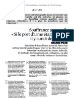 Souffrance Au Travail + Corrigé