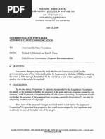 Legal Memo From Americans For Cures Regarding The Little Hoover Commission Report 2009