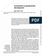 The Role of Micronutrients in Psychomotor and Cognitive Development