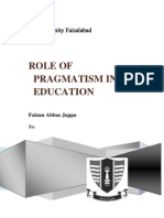 Role of Pragmatism in Education: GC University Faisalabad