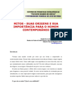 Mitos - Suas Origens e Sua Importância para o Homem Contemporâneo