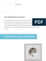 Elektroheizung Checkliste