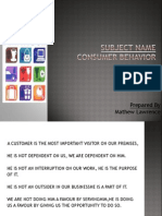 Consumer Behaviour-Internal Factors