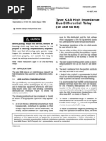 Abb Kab High Impedance Bus Diffrl Relay