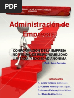 Conformación de La Empresa Individual de Responsabilidad Limitada y Sociedad Anónima