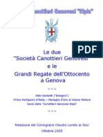 La Genesi Delle Due SOCIETA' CANOTTIERI GENOVESI