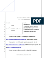 Sample Complaint For Fraudulent Transfer in California