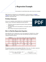 Calculations of Regression Equation