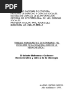 Campos, Matías - El Debate Habermas-Gadamer. Hermenéutica y Crítica de La Ideología