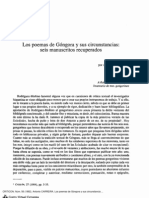 Los Poemas de Góngora y Sus Circunstancias