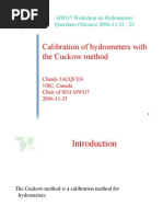 07 Hydrometers Calibration Cuckow's Method - Claude Jacques