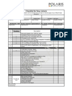 Joining Kit - Checklist & Declarations