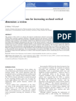 Clinical Considerations For Increasing Occlusal Vertical Dimension