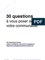 30 Questions À Vous Poser Sur Votre Communauté