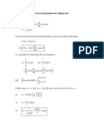 N A BV Y: Force Calculations For Lifting Line